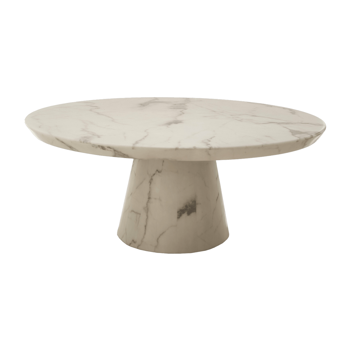 Table basse en résine effet marbre blanc 100x40,6cm - Pols Potten - The Cool Republic