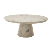 Table basse en résine effet marbre blanc 100x40,6cm - Pols Potten - The Cool Republic