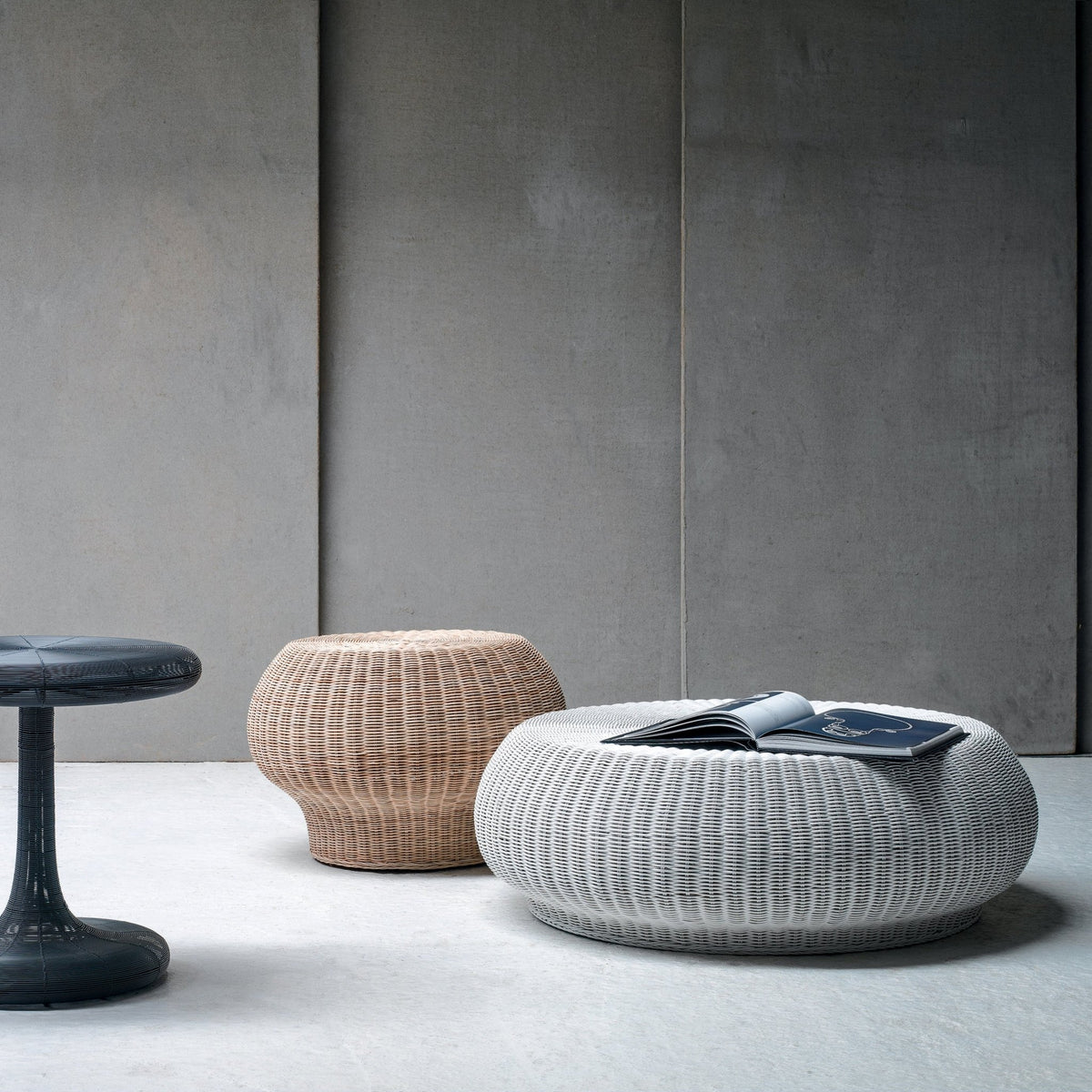 Table basse en rotin naturel 60 x 40 cm Bolla 10 - Gervasoni - The Cool Republic