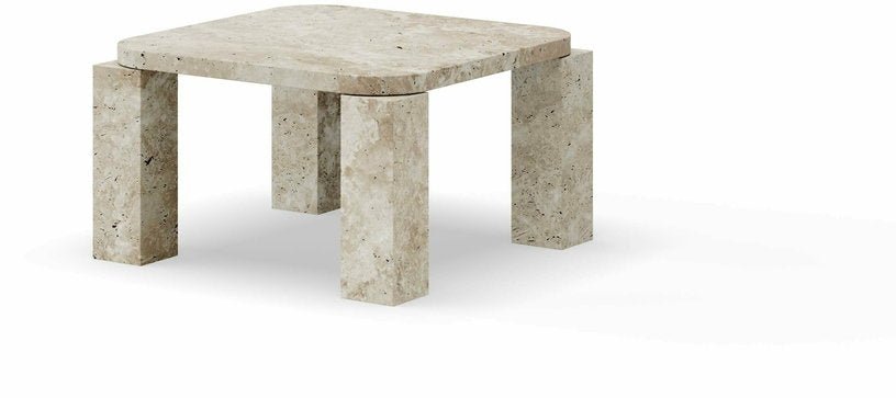 Table basse en travertin 60 x 60 cm Atlas - New works - The Cool Republic