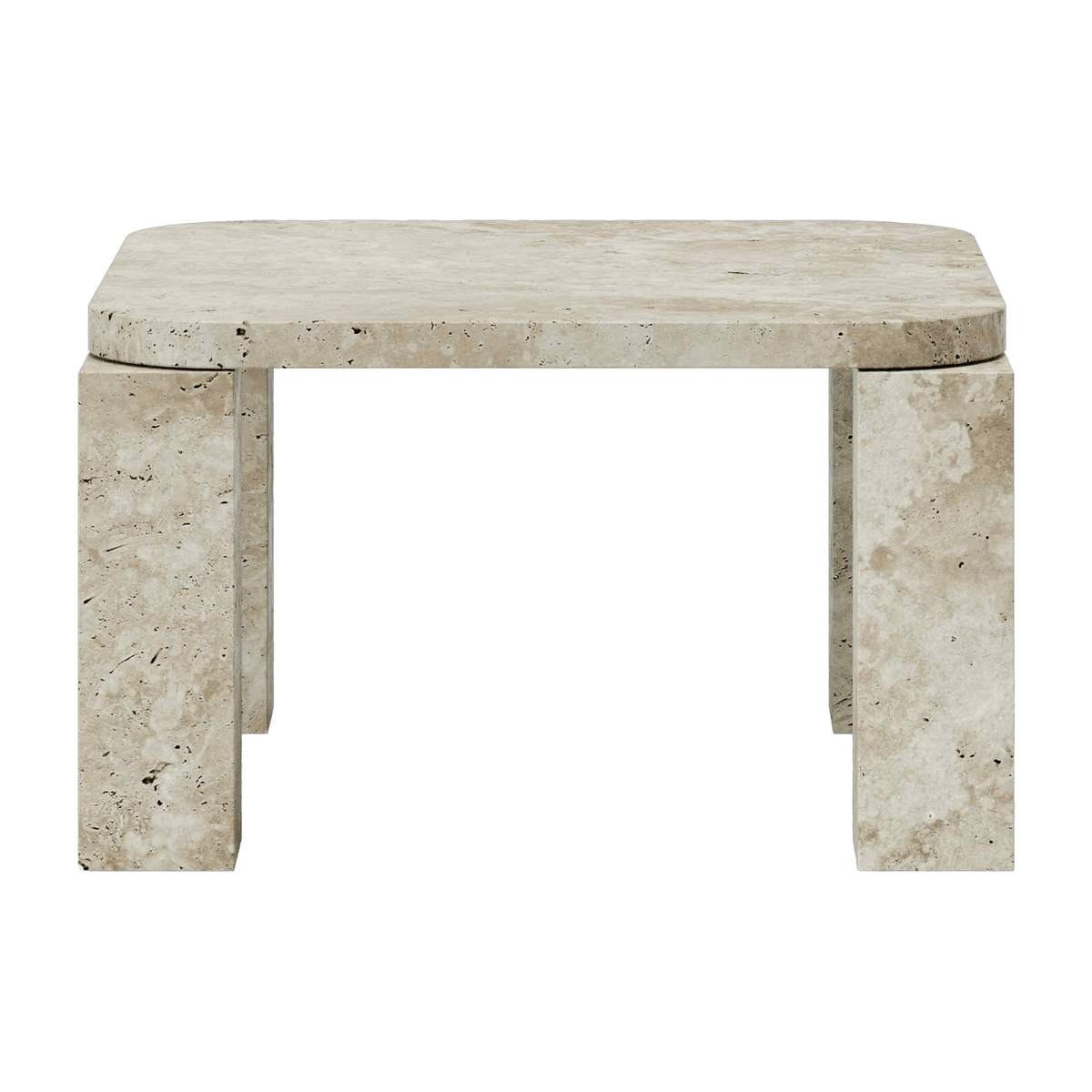 Table basse en travertin 60 x 60 cm Atlas - New works - The Cool Republic