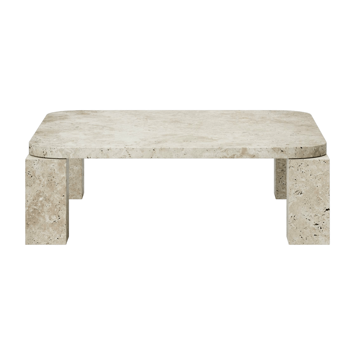 Table basse en travertin 82 x 82 cm Atlas - New works - The Cool Republic