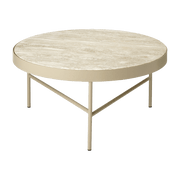 Table basse en travertin et acier 70 cm Cashmere - Ferm Living - The Cool Republic