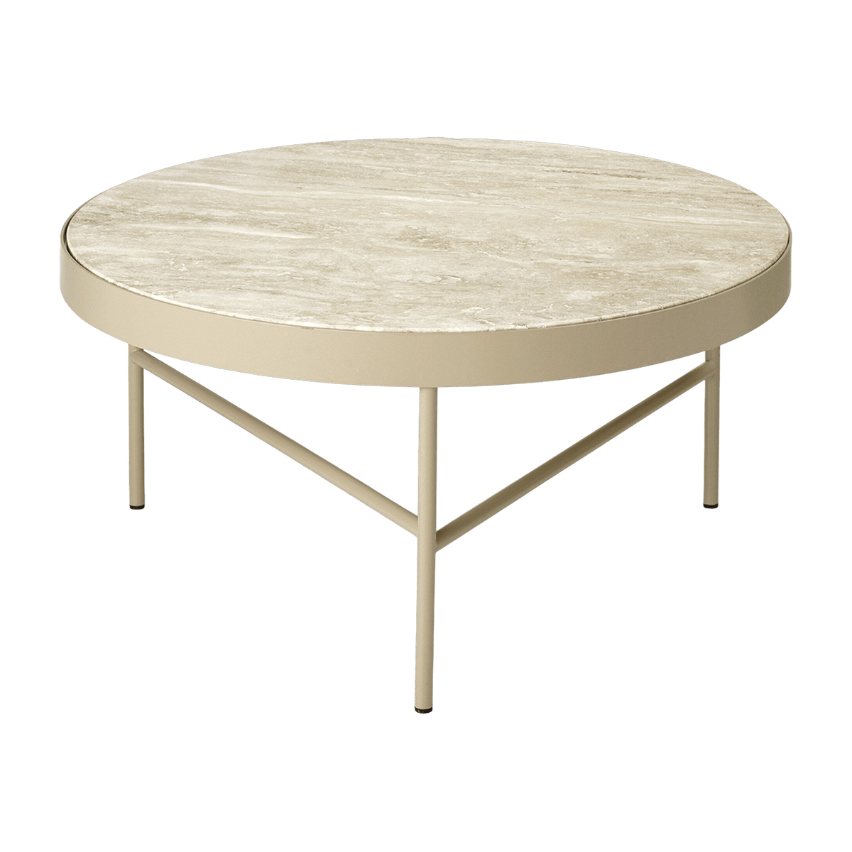 Table basse en travertin et acier 70 cm Cashmere - Ferm Living - The Cool Republic