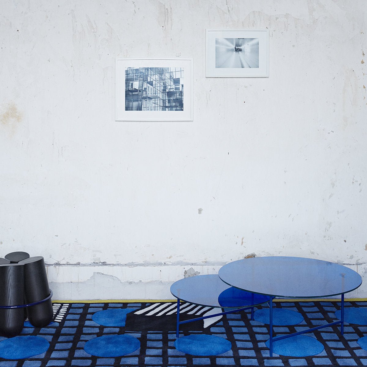 Table basse en verre Bleu Zorro - La Chance - The Cool Republic