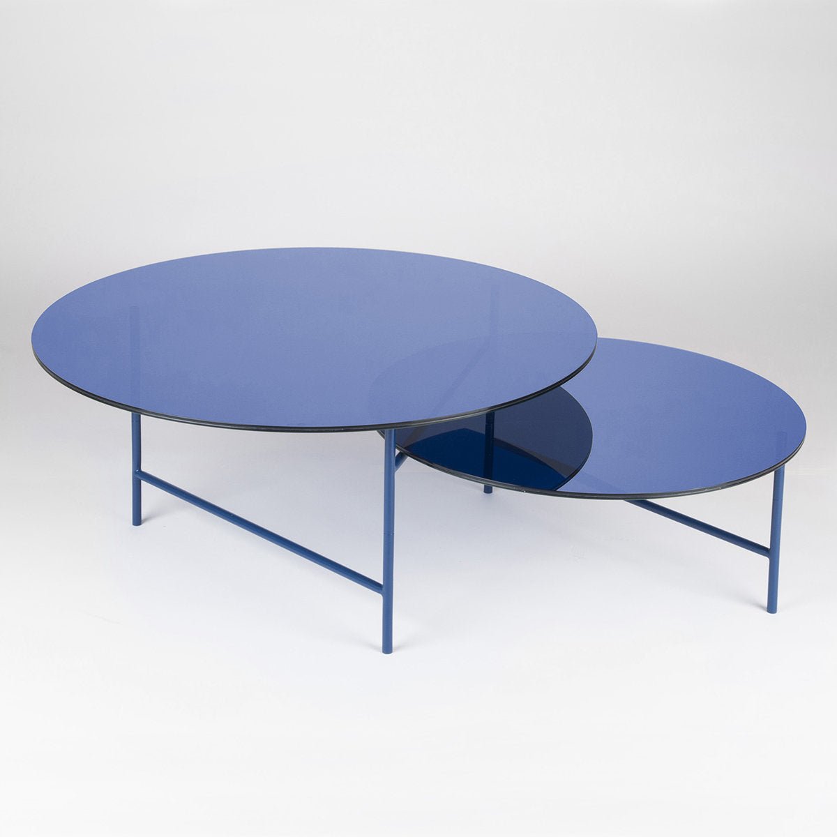 Table basse en verre Bleu Zorro - La Chance - The Cool Republic