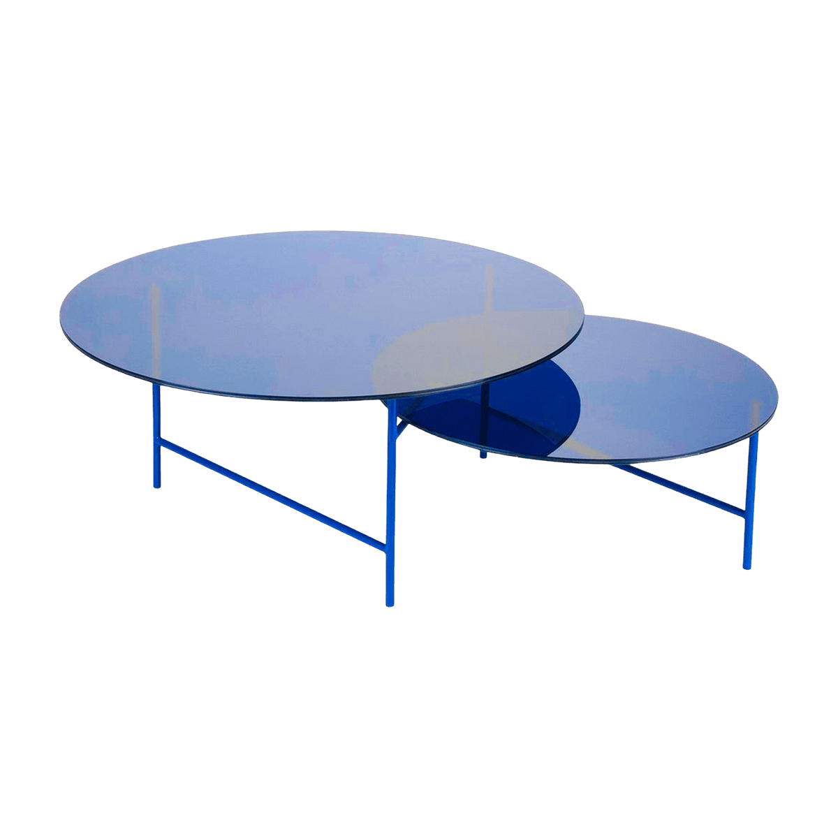 Table basse en verre Bleu Zorro - La Chance - The Cool Republic