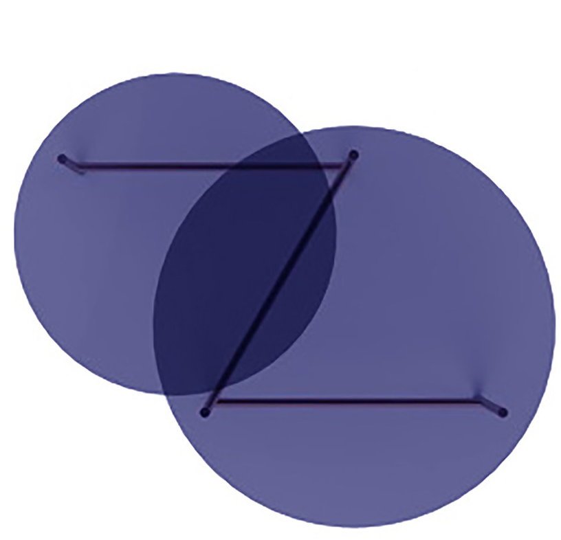 Table basse en verre Bleu Zorro - La Chance - The Cool Republic