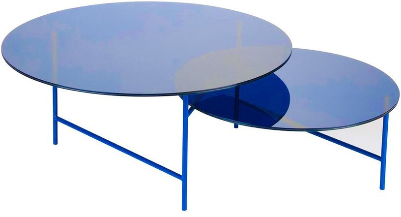 Table basse en verre Bleu Zorro - La Chance - The Cool Republic
