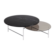 Table basse en verre et marbre Zorro - La Chance - The Cool Republic
