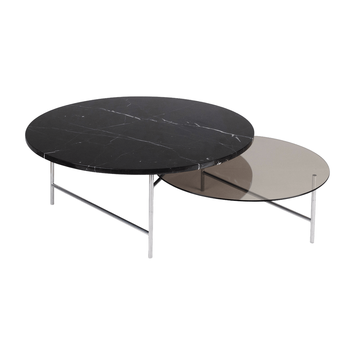 Table basse en verre et marbre Zorro - La Chance - The Cool Republic