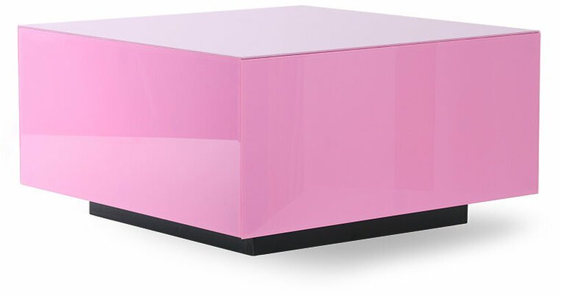 Table basse en verre rose Block L - HKliving - The Cool Republic
