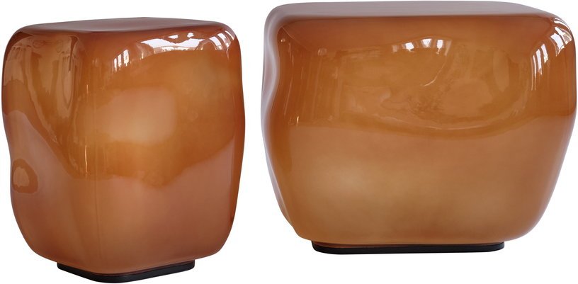 Table basse en verre soufflé caramel Ishi - 101 COPENHAGEN - The Cool Republic
