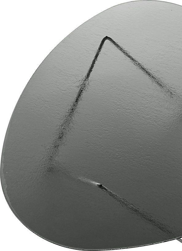 Table basse en verre structuré fumé et acier chromé 106cm Pedrera - Gubi - The Cool Republic