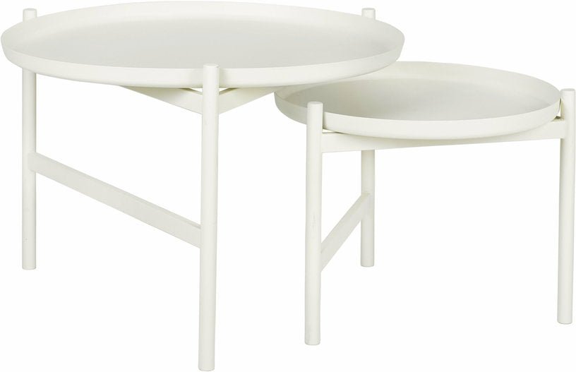 Table basse gigogne en fer blanche Turner Table - Broste Copenhagen - The Cool Republic