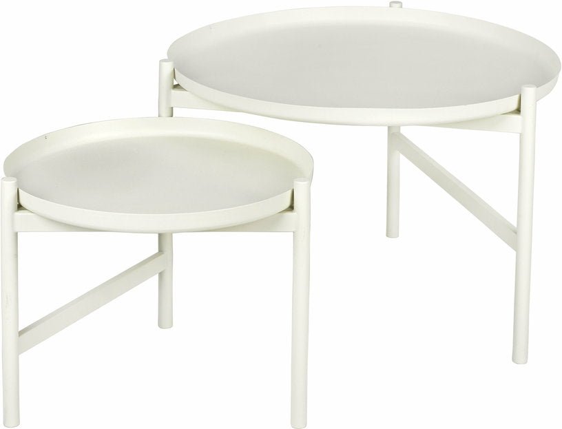 Table basse gigogne en fer blanche Turner Table - Broste Copenhagen - The Cool Republic