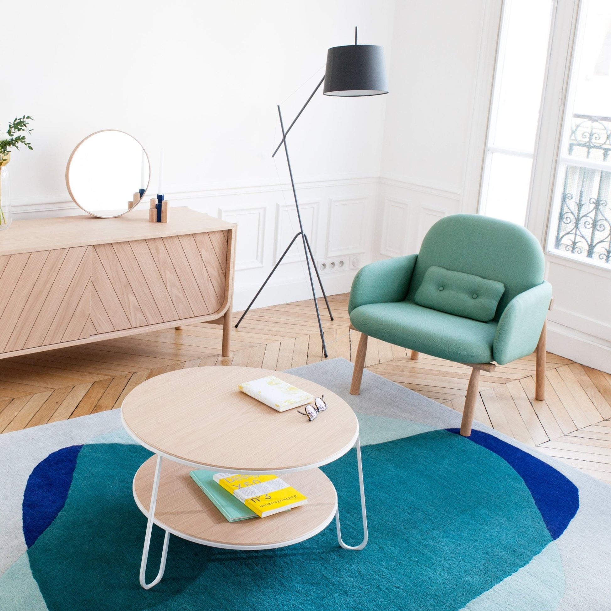 Table basse gris ardoise 70 cm Eugénie - Hartô - The Cool Republic