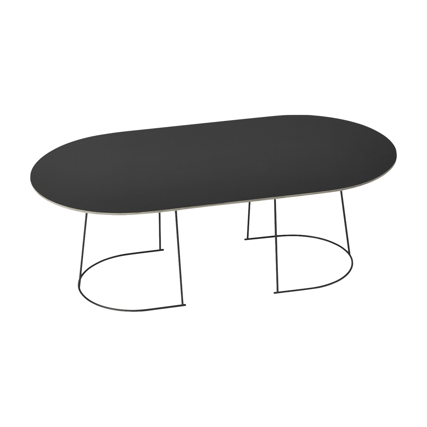 Table basse noire 120 cm Airy - Muuto - The Cool Republic
