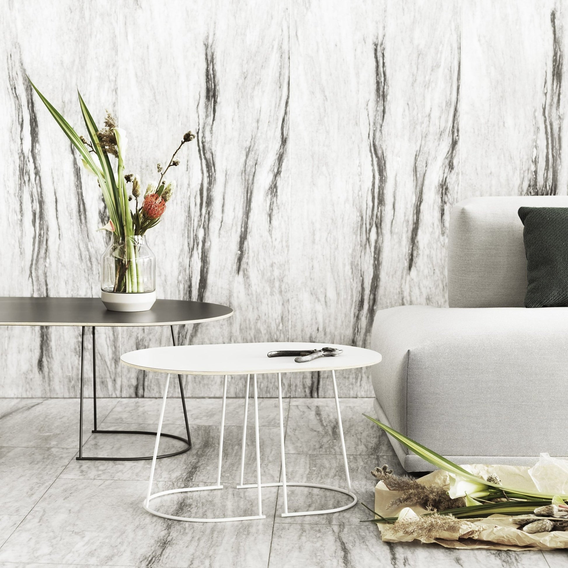 Table basse noire 120 cm Airy - Muuto - The Cool Republic