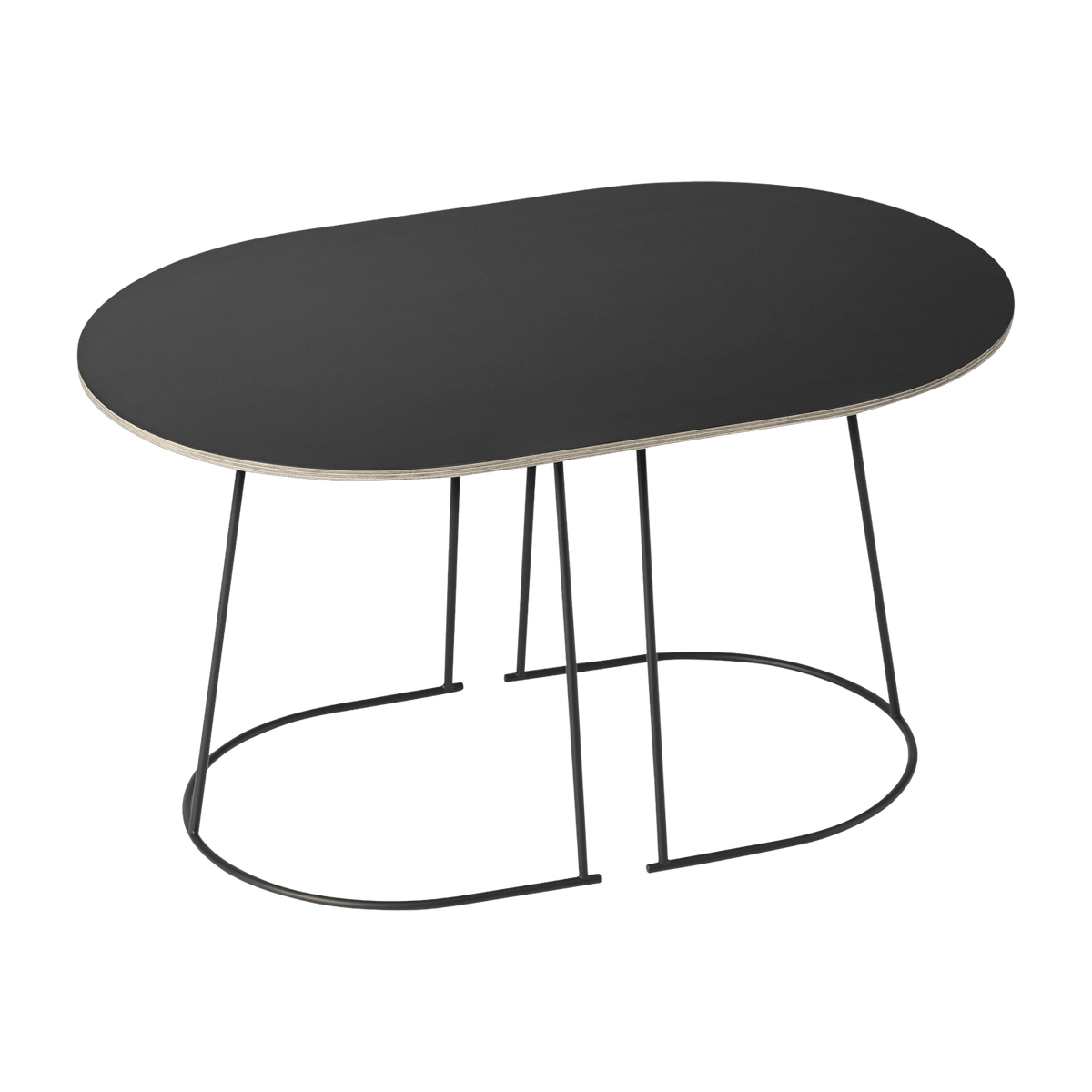 Table basse noire 68 cm Airy - Muuto - The Cool Republic