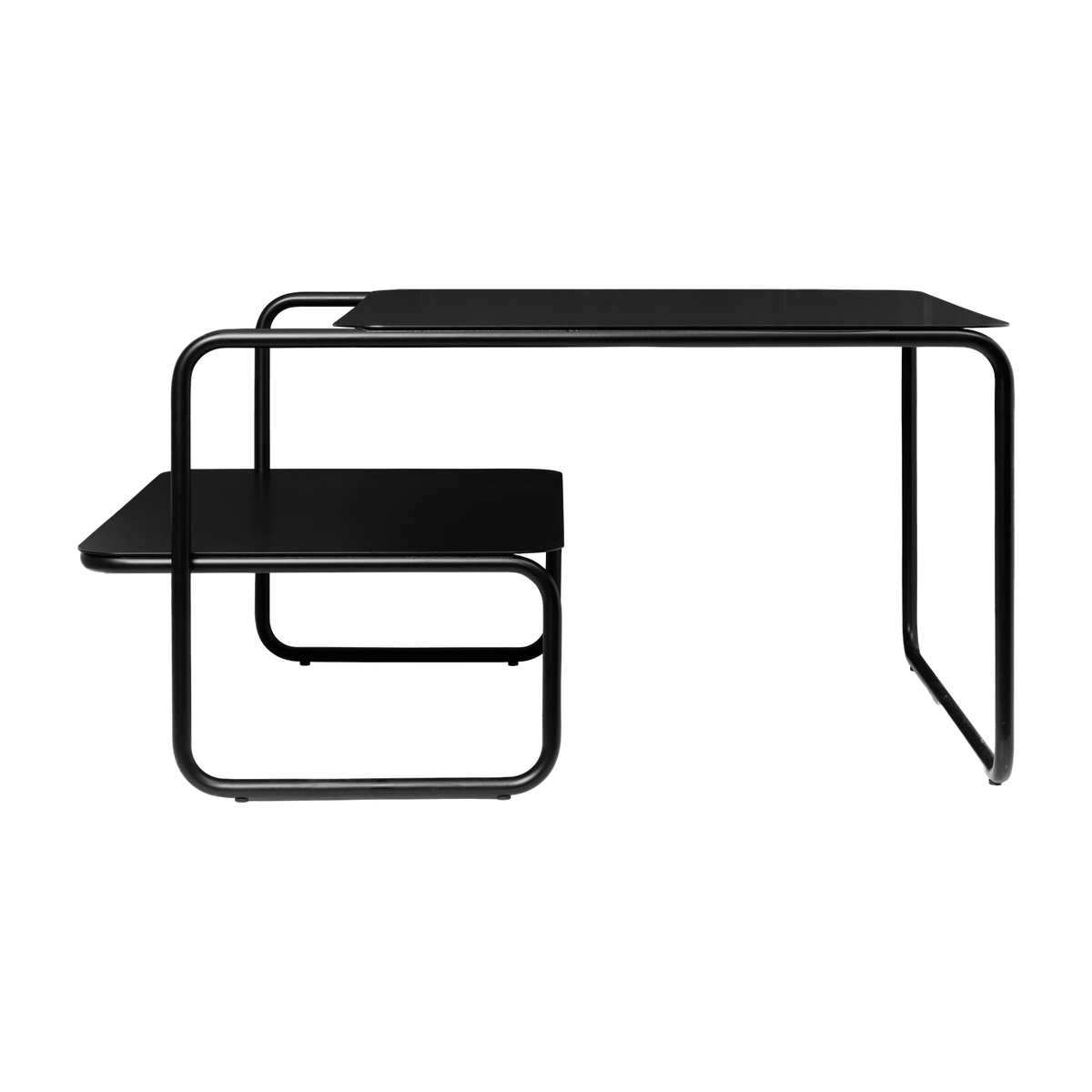 Table basse noire en métal Level - Ferm living - The Cool Republic