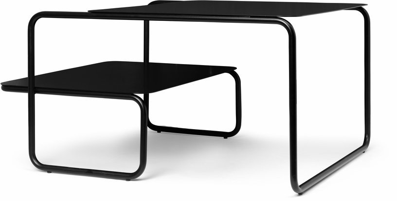 Table basse noire en métal Level - Ferm living - The Cool Republic