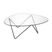 Table basse noire en verre Pedrera - Gubi - The Cool Republic
