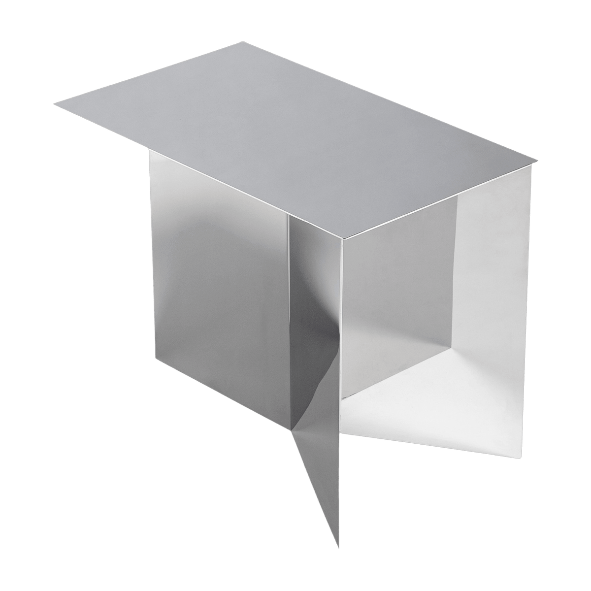 Coffee table oblong steel mirror effect Slit - HAY - The Cool Republic