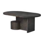 Table basse ovale en frêne cendré noir Insert - Ferm Living - The Cool Republic
