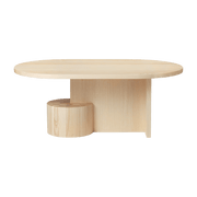 Table basse ovale en frêne naturel Insert - Ferm Living - The Cool Republic