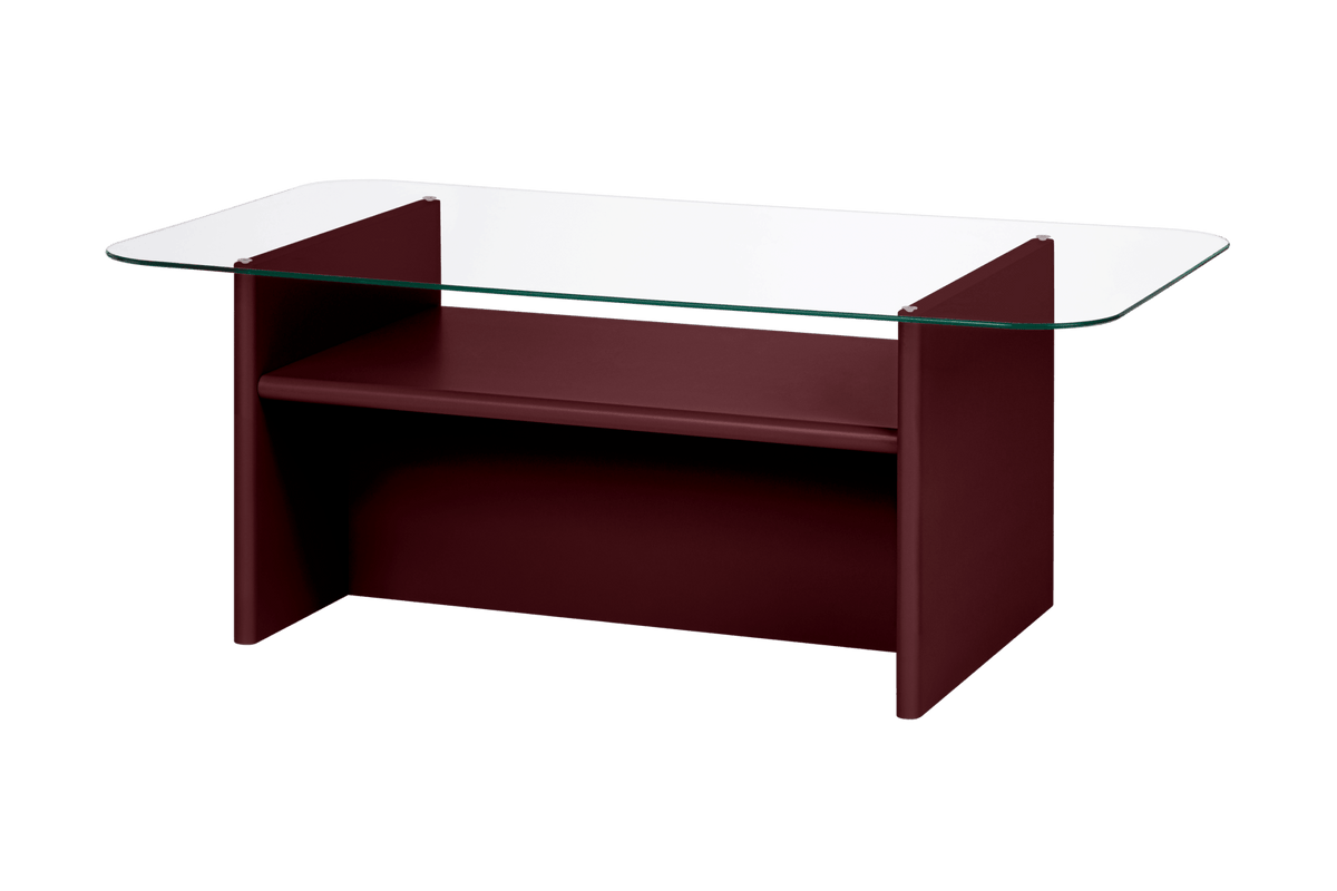Table basse rectangulaire en bois bordeaux 110x63 cm Tovo - noo.ma - The Cool Republic