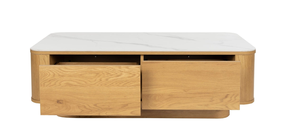 Table basse rectangulaire en bois de chêne 120x60x38cm Oréa - The Cool Republic - The Cool Republic