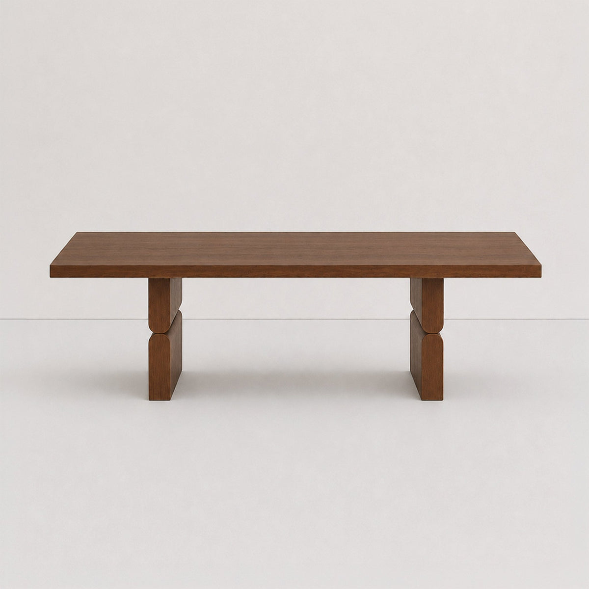 Table basse rectangulaire en bois teinté noyer 118 x 58 x 35 cm Noon - Nobodinoz - The Cool Republic