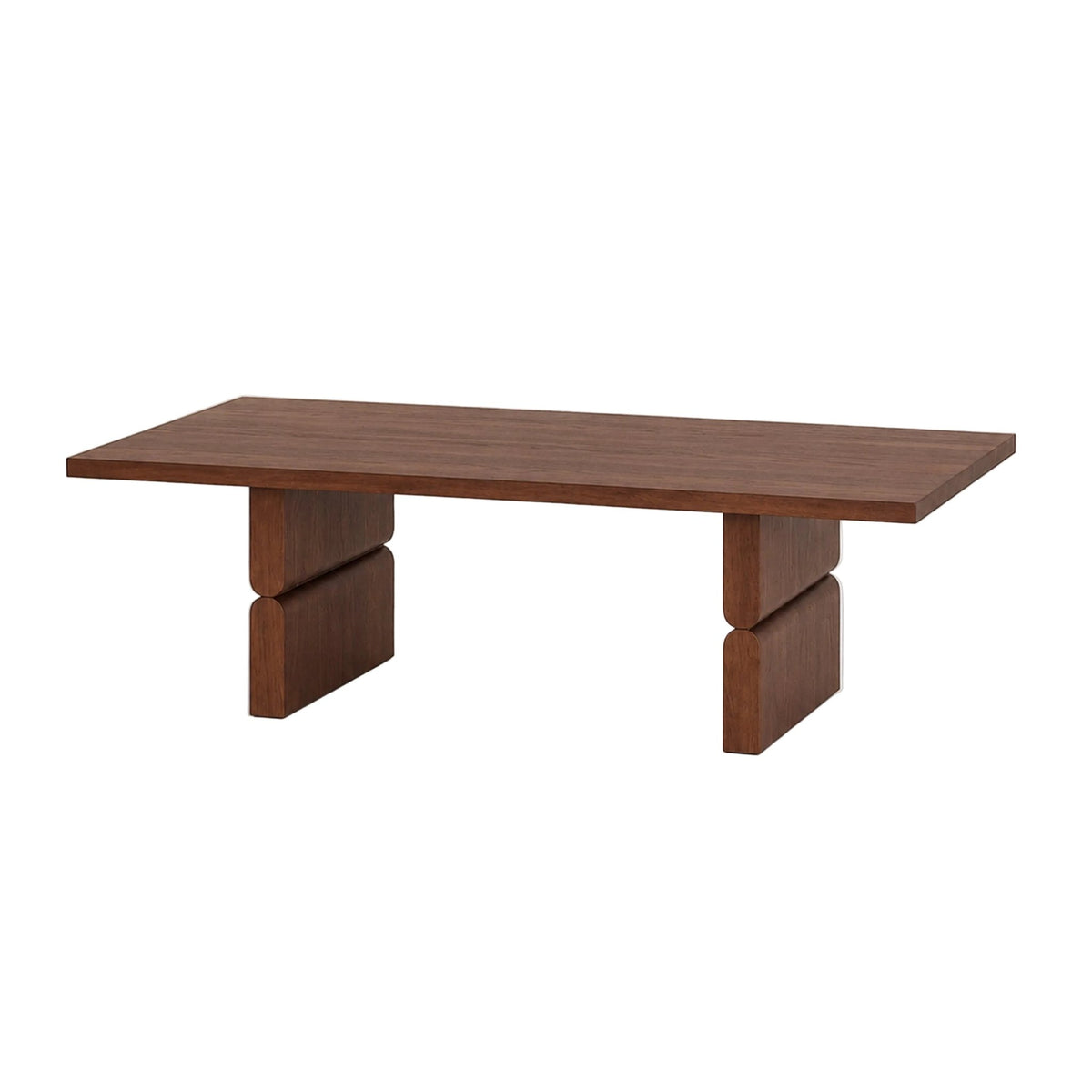 Table basse rectangulaire en bois teinté noyer 118 x 58 x 35 cm Noon - Nobodinoz - The Cool Republic