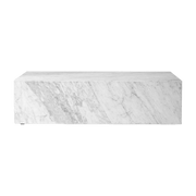 Table basse rectangulaire en marbre blanc 100 x 60 cm Plinth Low - Audo - The Cool Republic