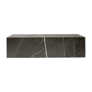 Table basse rectangulaire en marbre gris 100 x 60 cm Plinth Low - Audo - The Cool Republic