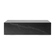 Table basse rectangulaire en marbre noir 100 x 60 cm Plinth Low - Audo - The Cool Republic