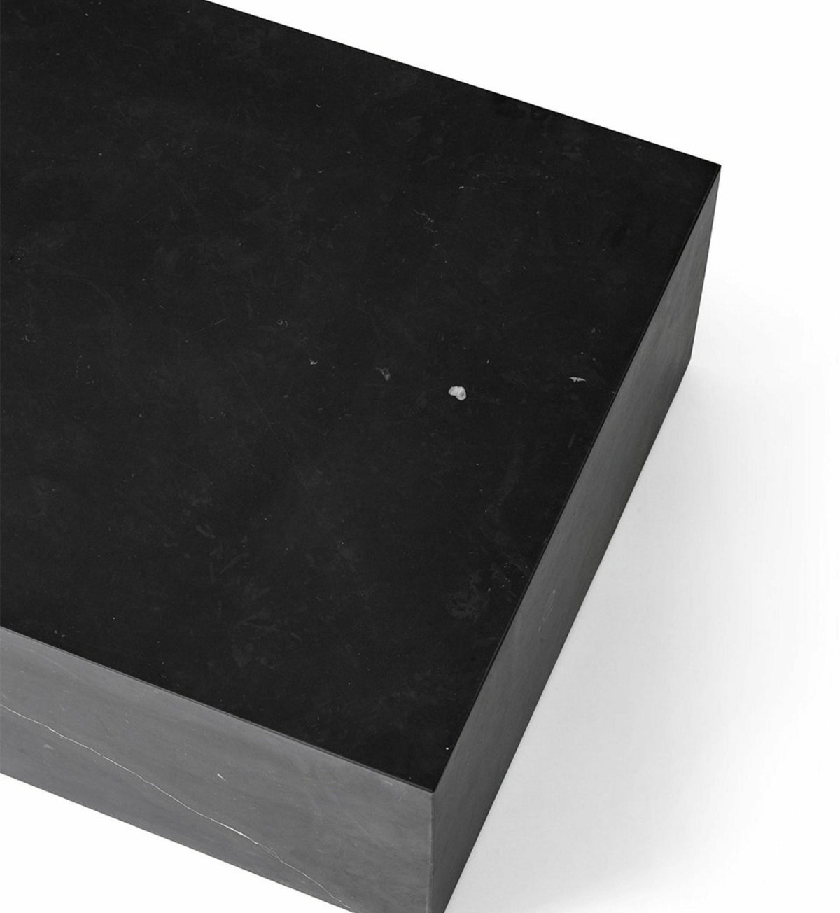 Table basse rectangulaire en marbre noir 100 x 60 cm Plinth Low - Audo - The Cool Republic