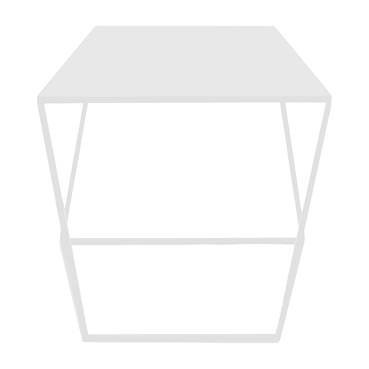 Table basse rectangulaire en métal blanc Zak - Custom Form - The Cool Republic