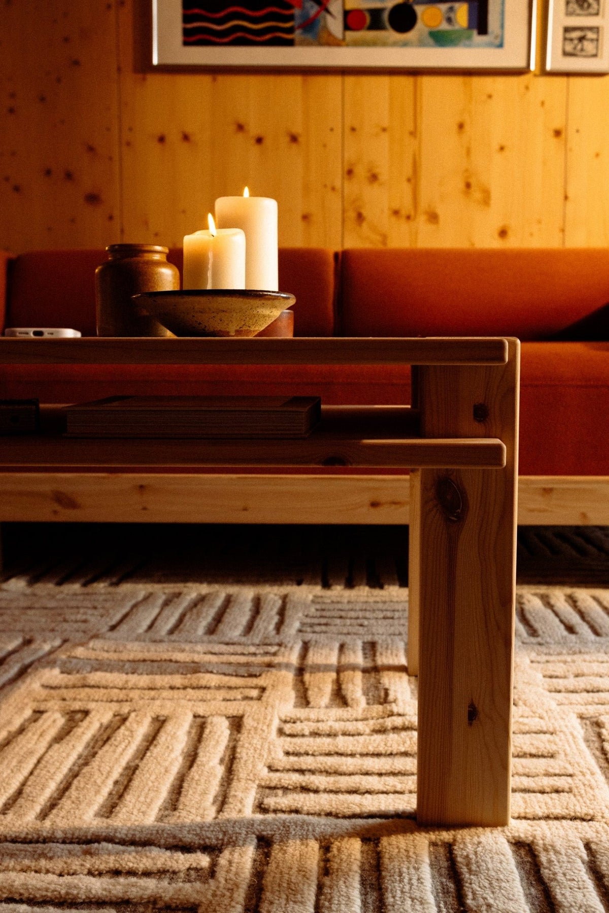 Table basse rectangulaire en pin 80cm Tuck - Karup Design - The Cool Republic