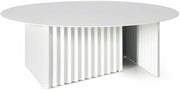 Table basse ronde blanche L en acier Plec - RS Barcelona - The Cool Republic