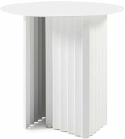 Table basse ronde blanche S en acier Plec - RS Barcelona - The Cool Republic