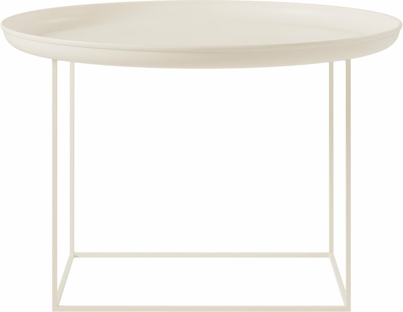 Table basse ronde en acier blanc antique 70 cm Duke - NORR11 - The Cool Republic