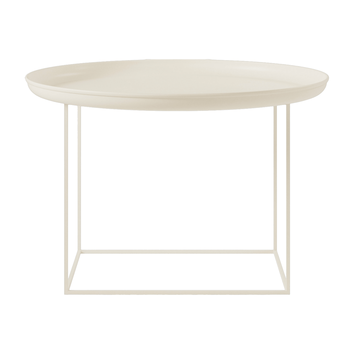 Table basse ronde en acier blanc antique 70 cm Duke - NORR11 - The Cool Republic