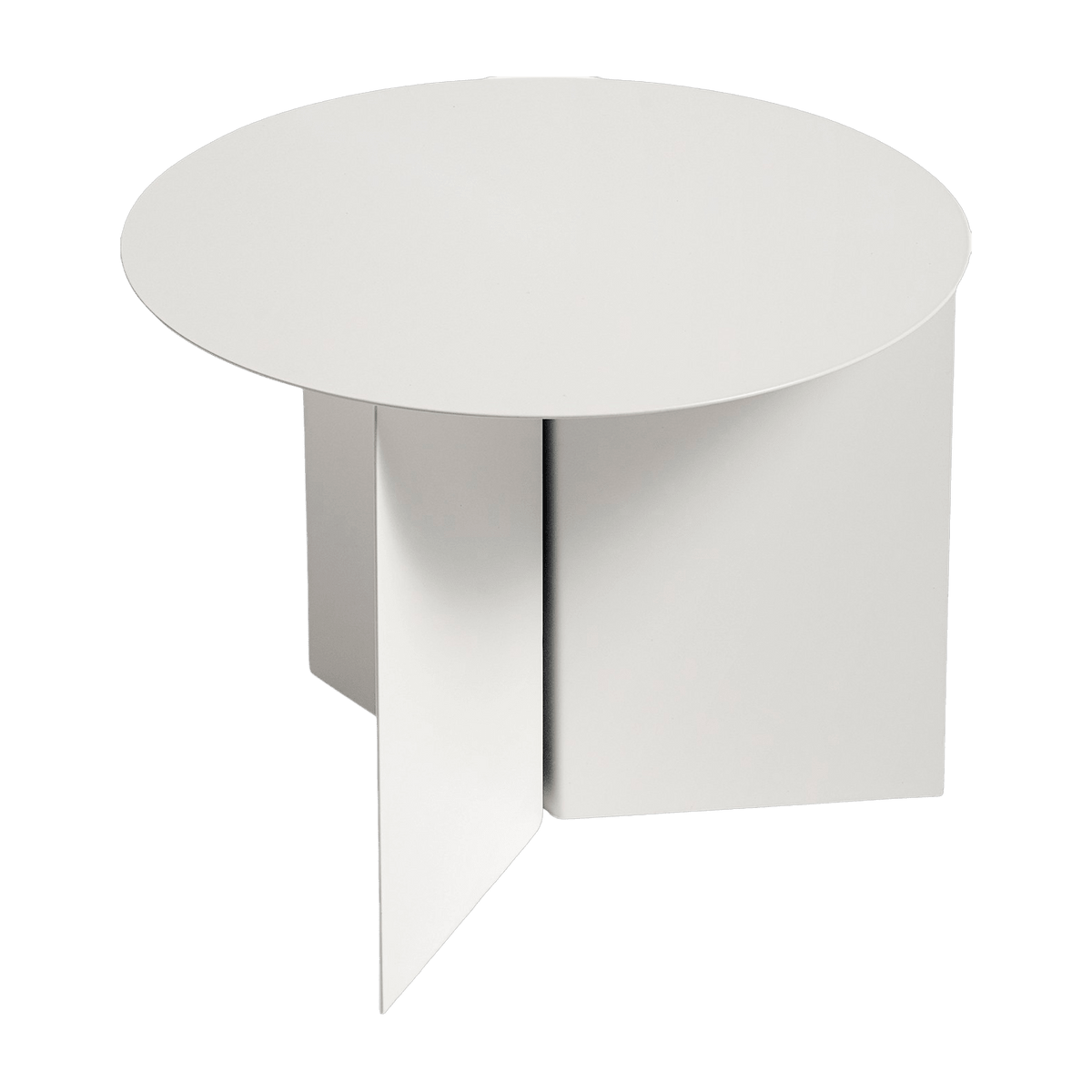 Table basse ronde en acier blanche Slit - HAY - The Cool Republic
