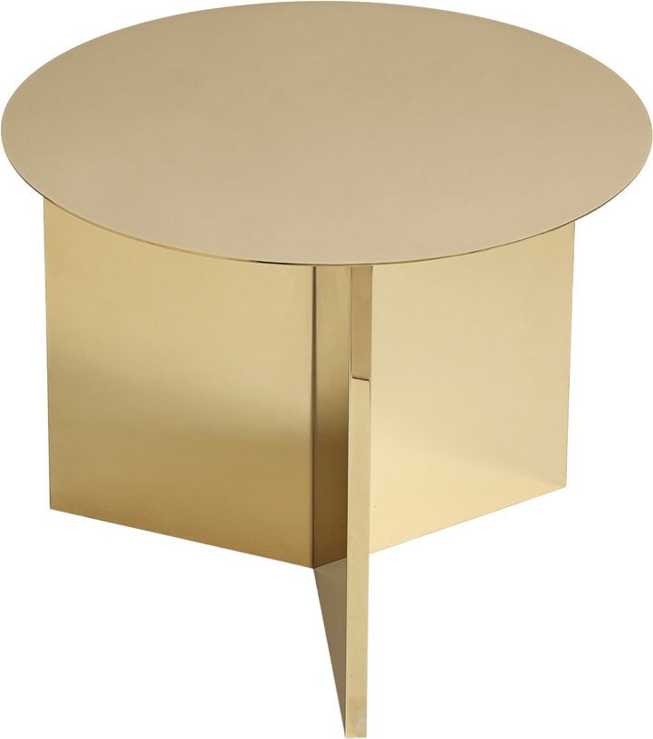 Table basse ronde en acier effet laiton Slit - HAY - The Cool Republic