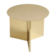 Coffee table ronde in steel with brass effect Slit - HAY - The Cool Republic