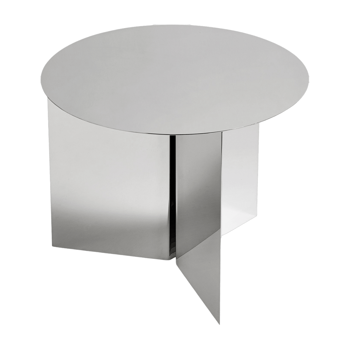 Table basse ronde en acier effet mirroir Slit - HAY - The Cool Republic