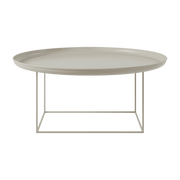 Coffee table ronde in stone grey steel 90 cm Duke - NORR11 - The Cool Republic
