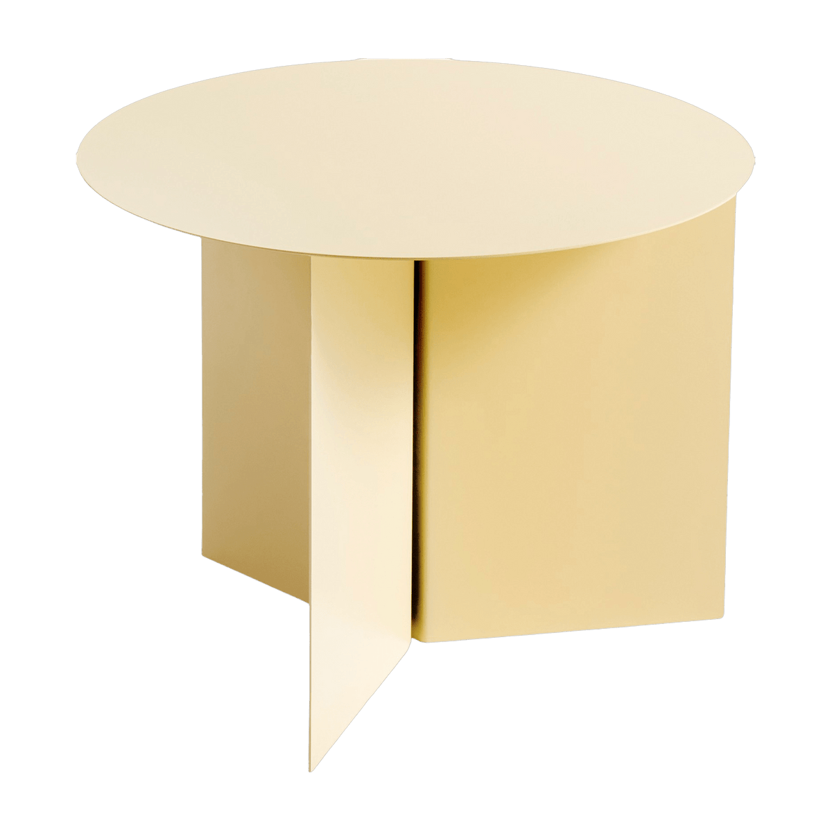 Coffee table ronde in yellow steel Slit - HAY - The Cool Republic